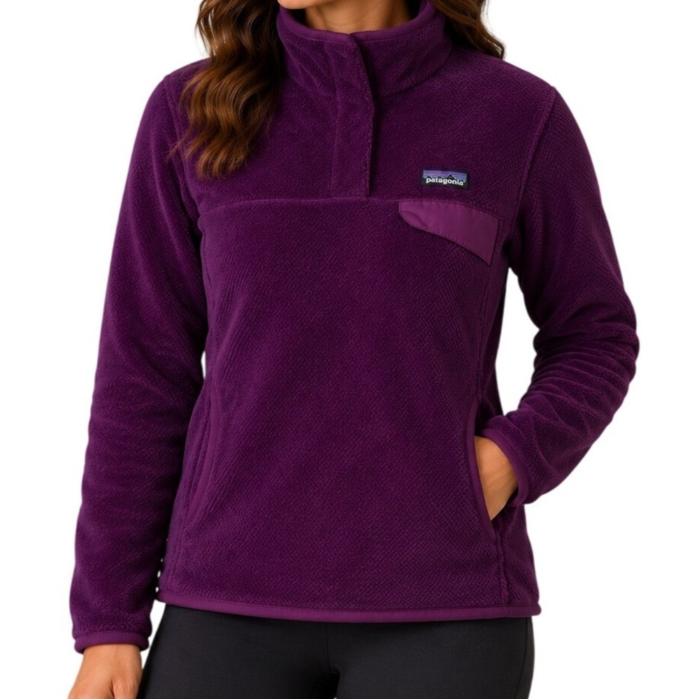 Patagonia Purple Fleece Re-Tool Snap-T Pullover Women's Large